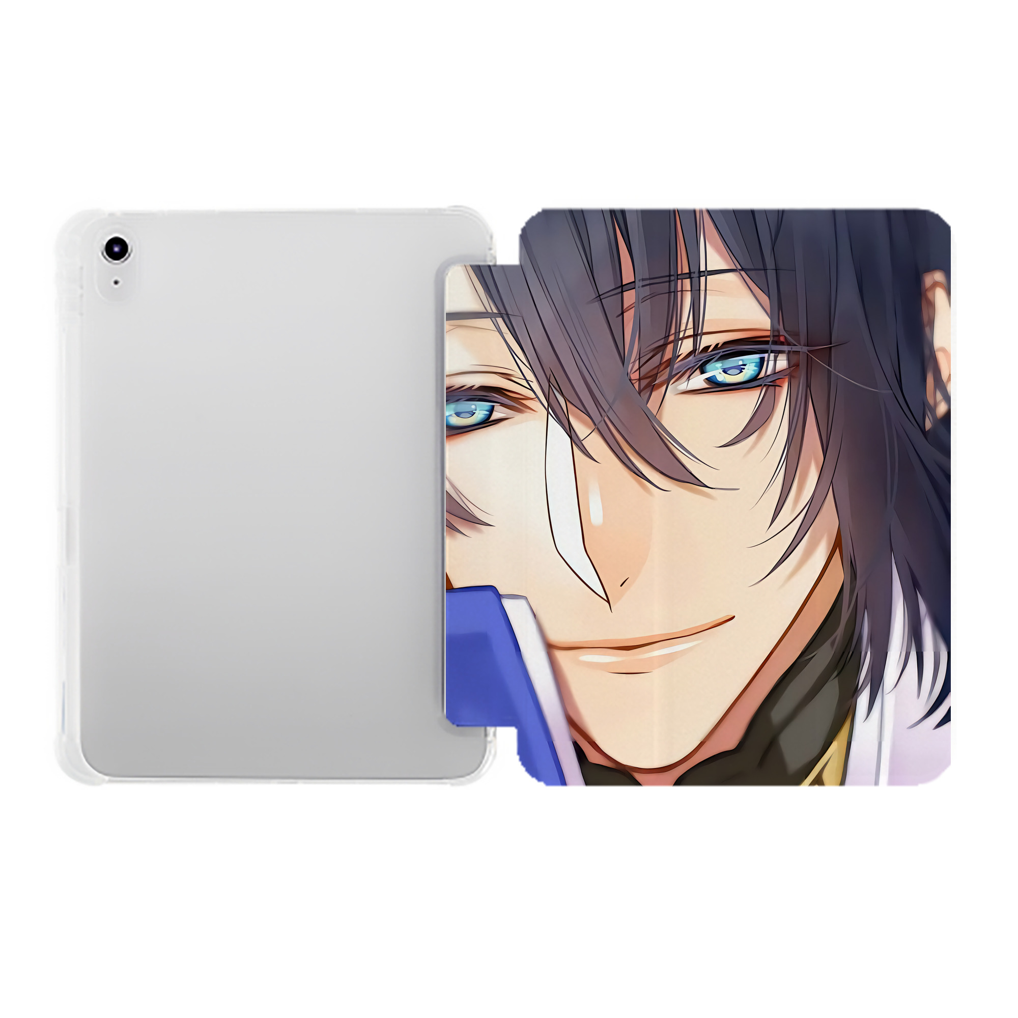 （画像用） 刀剣乱舞 Touken Ranbu IPad ケース ペン収納付き 三つ折りスタンド PUレザー×シリコン 対応機種9.5/10.5/10.9インチ